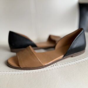 J. Crew Black and Tan Flats